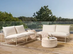 PICO 4 personers havesofasæt Lys Beige Metal