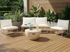 PICO 4 personers havesofasæt Lys Beige Metal