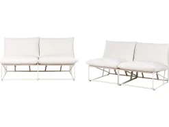 PICO 4 personers havesofasæt Lys Beige Metal