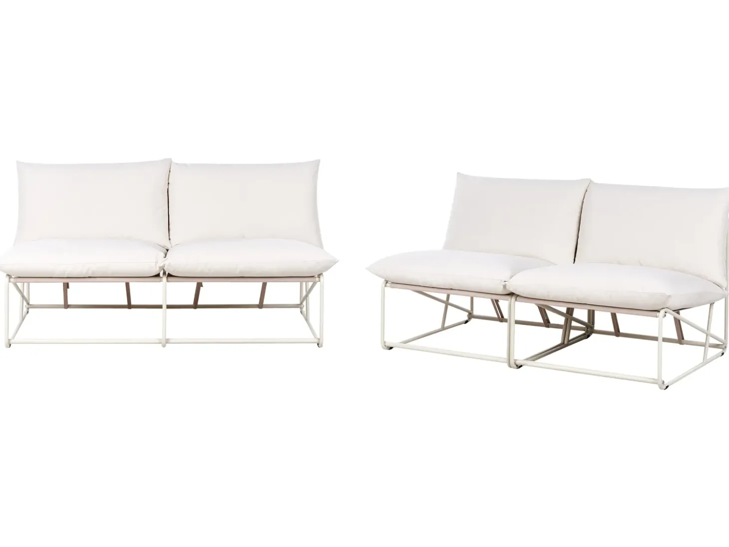 PICO 4 personers havesofasæt Lys Beige Metal