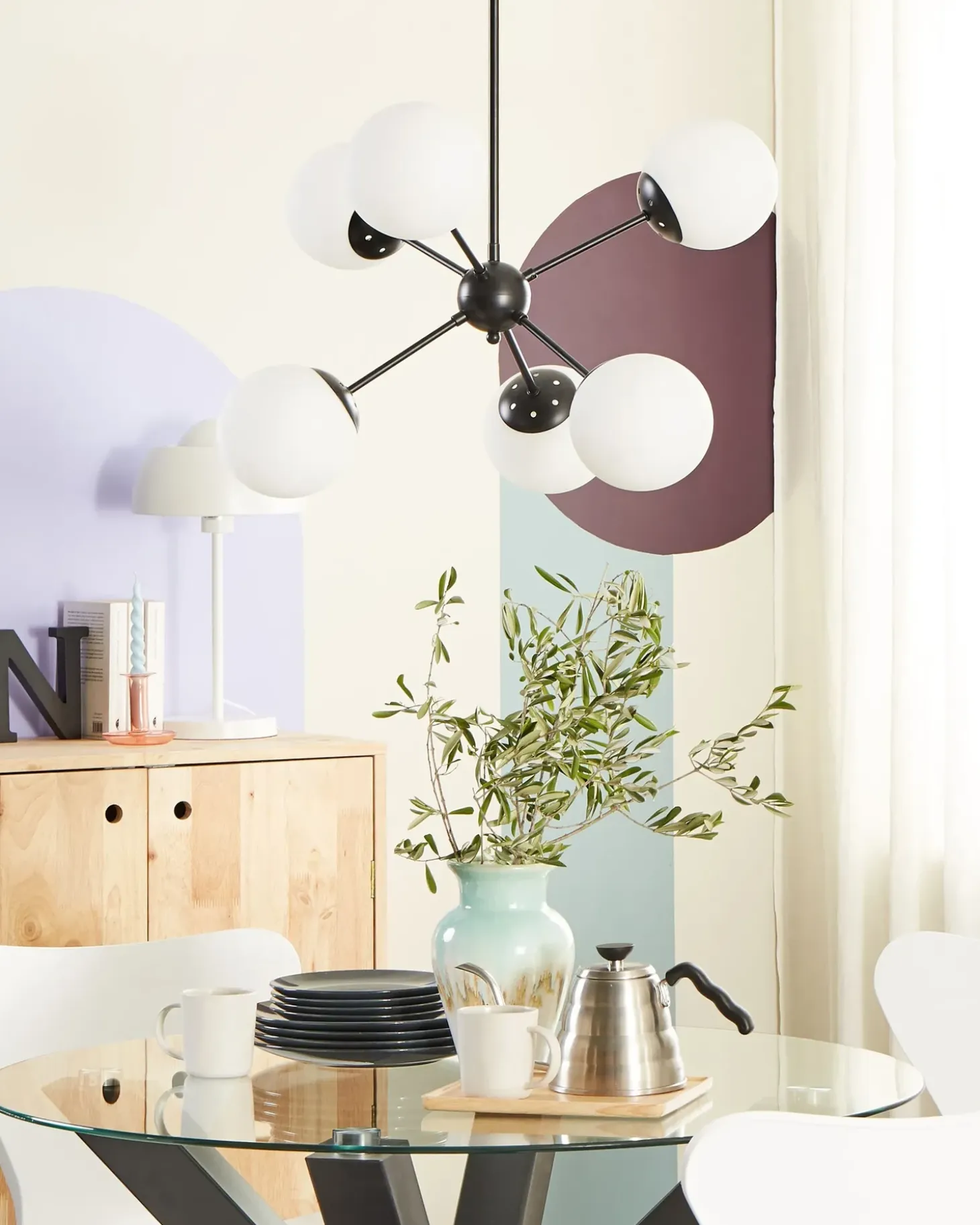 Plafond ADAWRO Metal Sort/hvid