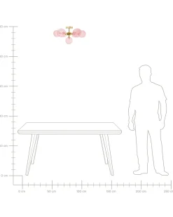 Plafond ANADYR Glas Lyserød