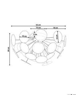 Plafond MARITSA Metal Hvid