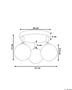 Plafond MAVILLA Glas Messing