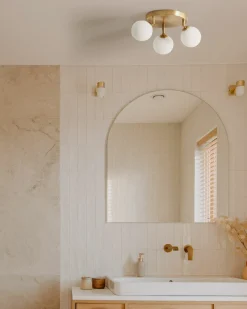 Plafond MAVILLA Glas Messing