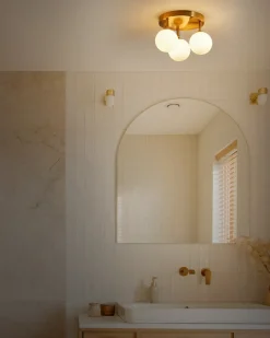 Plafond MAVILLA Glas Messing