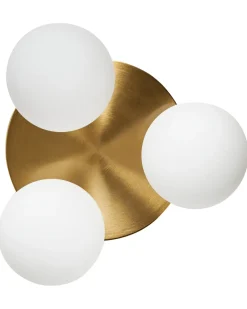 Plafond MAVILLA Glas Messing