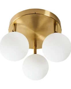 Plafond MAVILLA Glas Messing
