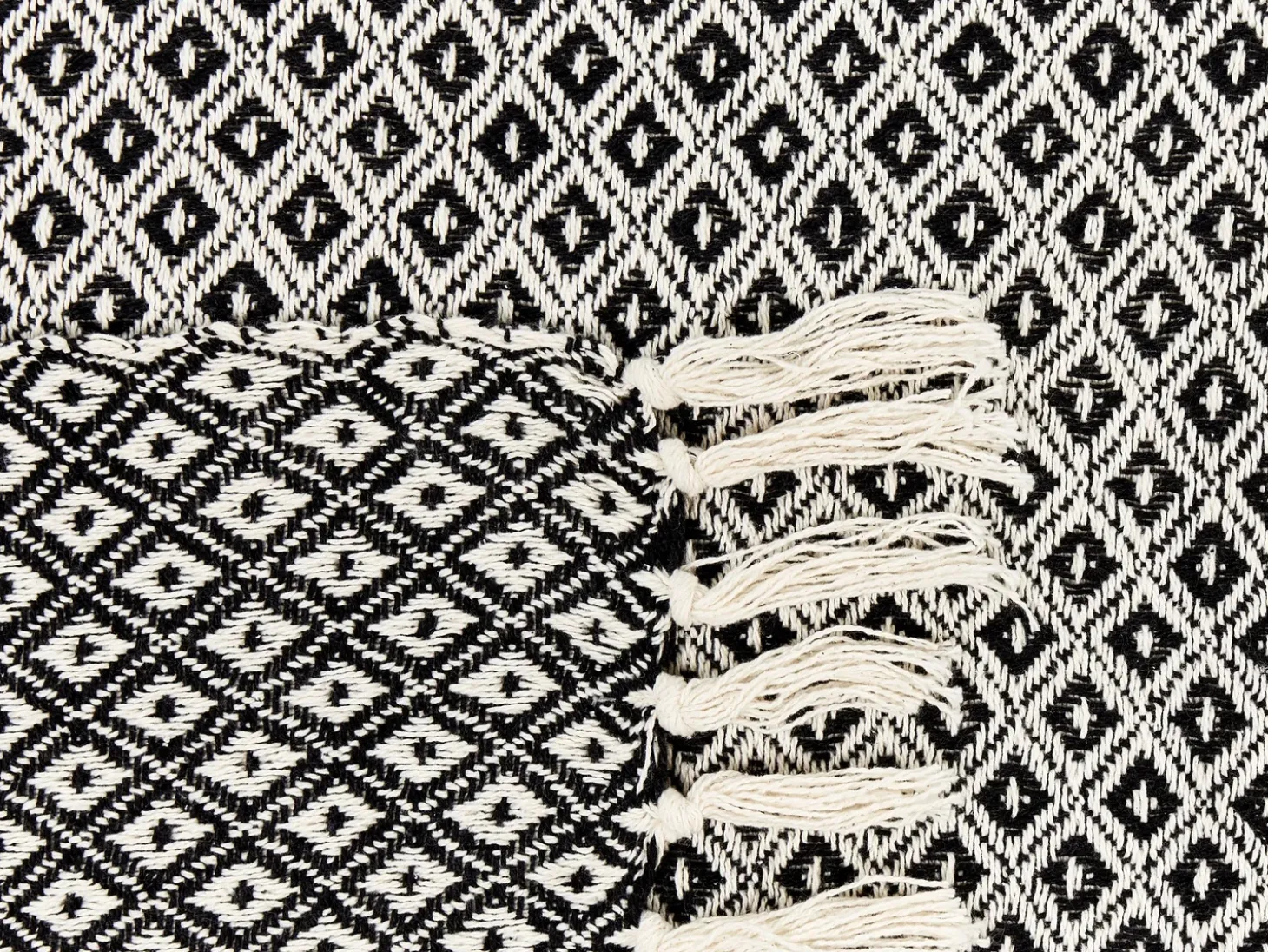 Plaid CHYAMA Bomuld 220 x 240 cm Sort