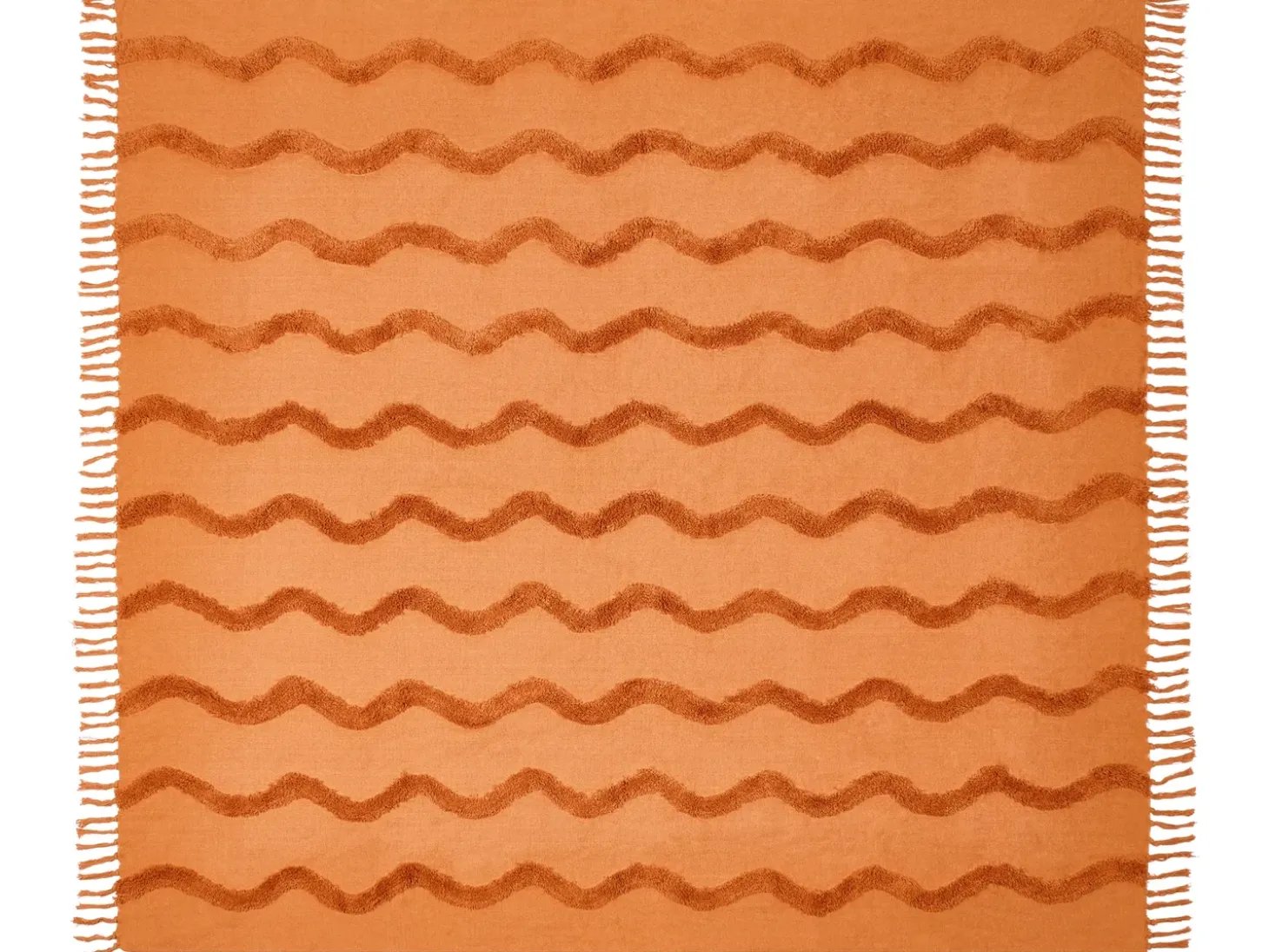 Plaid KHARI Bomuld 200 x 200 cm Orange
