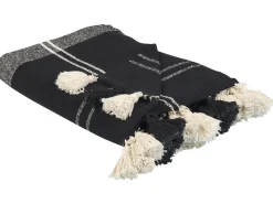 Plaid KULAC Bomuld 130 x 170 cm Sort