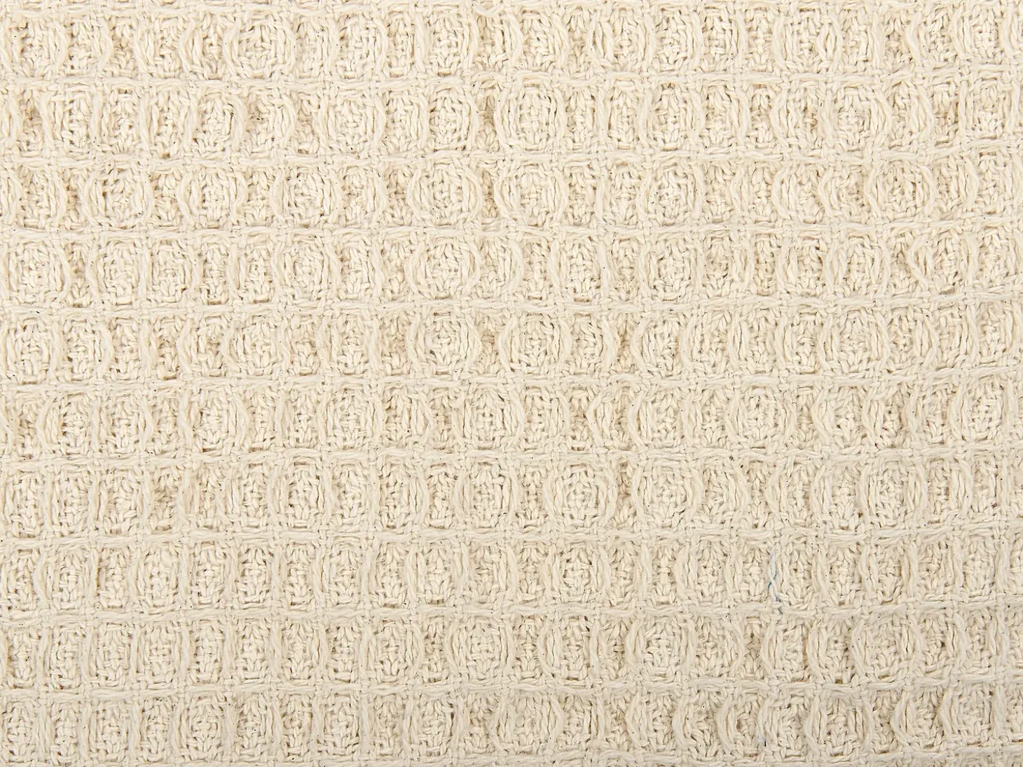 Plaid MALU Bomuld 125 x 150 cm Lys Beige