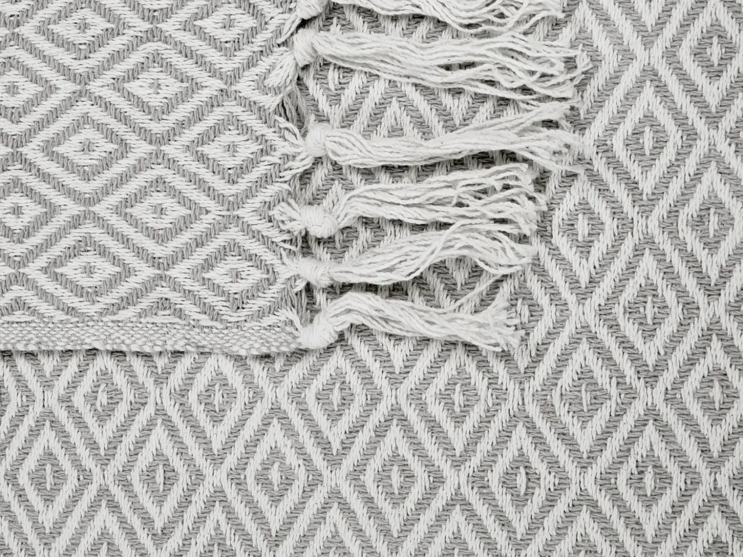 Plaid MITYAL Bomuld 125 x 150 cm Brungrå