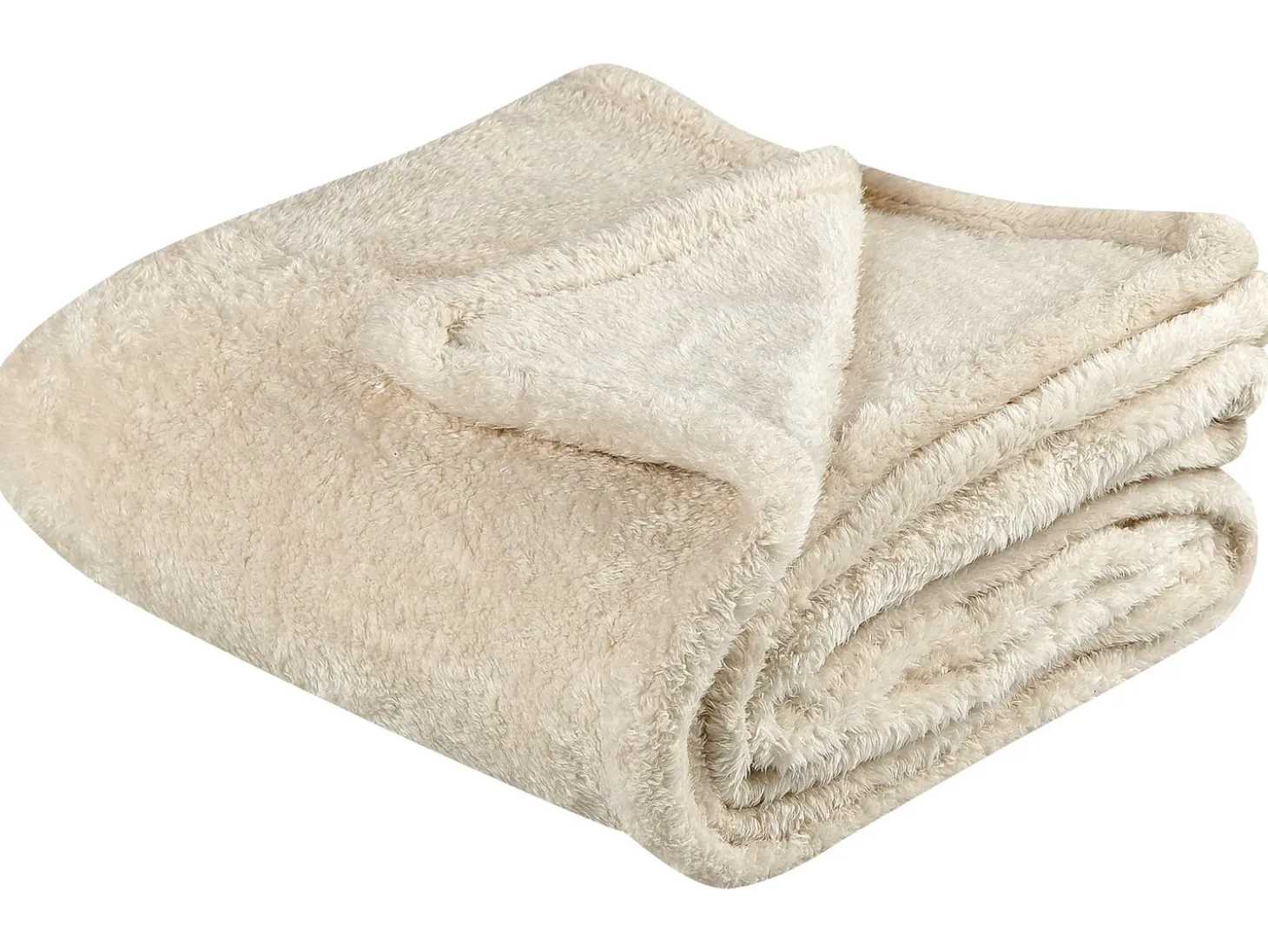 Plaid NAMDU 125 x 150 cm Lys Beige
