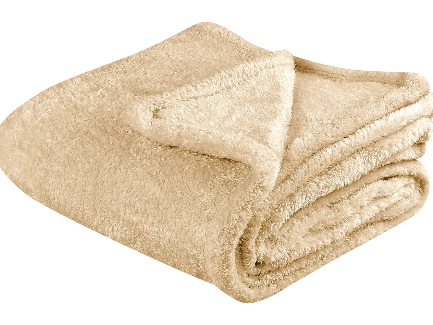 Plaid NAMDU 125 x 150 cm Sand Beige