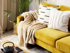 Plaid NAMDU 125 x 150 cm Sand Beige