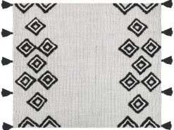 Plaid SAATLI 130 x 150 cm Hvid