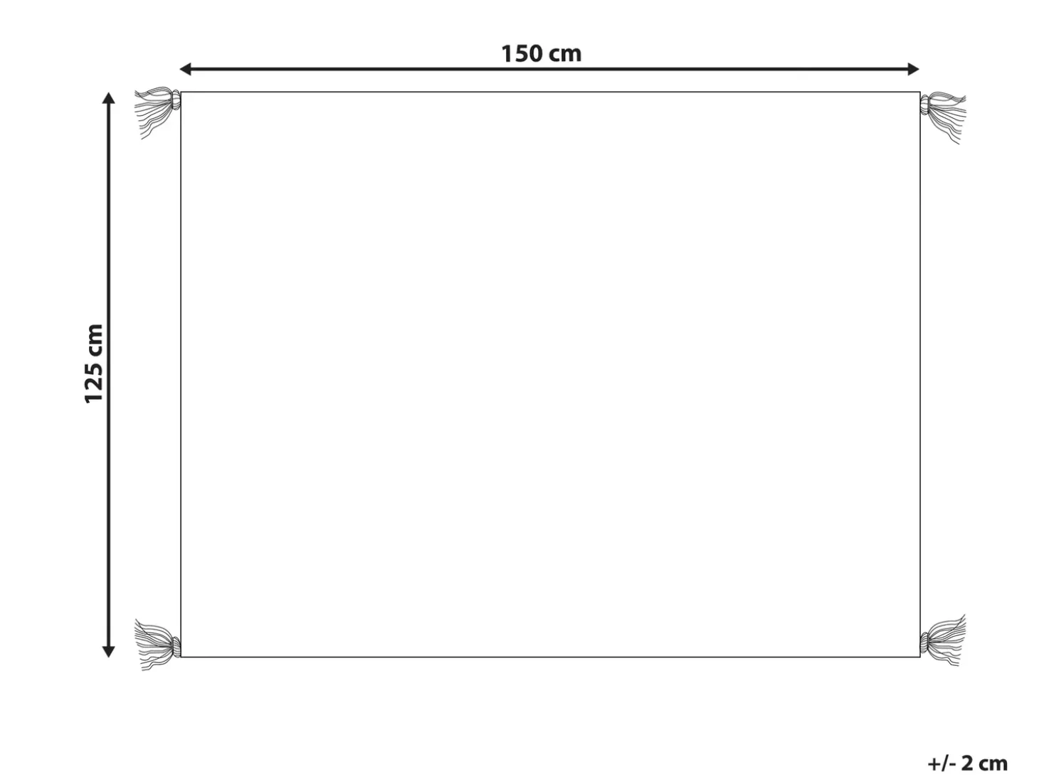 Plaid SEDIO Bomuld 125 x 150 cm Hvid