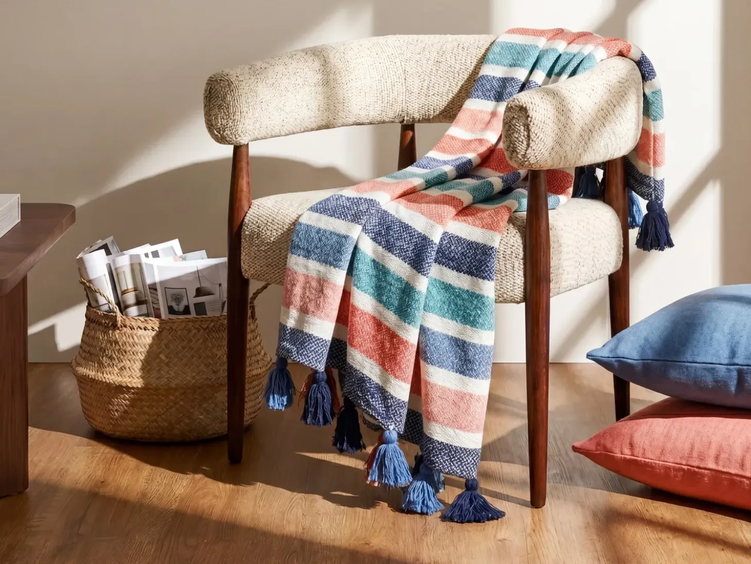 Plaid SENBUK 130 x 150 cm Multifarvet