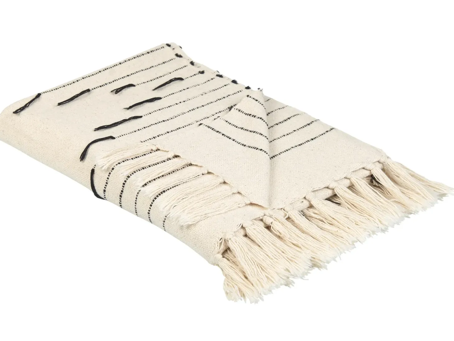 Plaid ULUYOL Bomuld 130 x 170 cm Beige