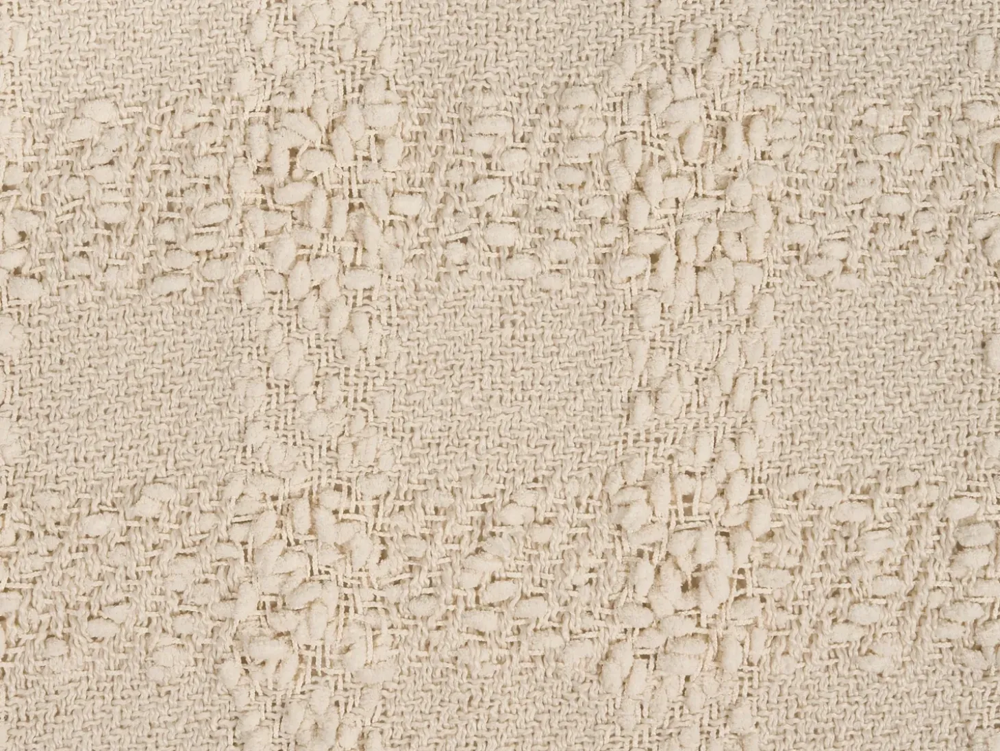 Plaid VELLA 200 x 220 cm Cremehvid