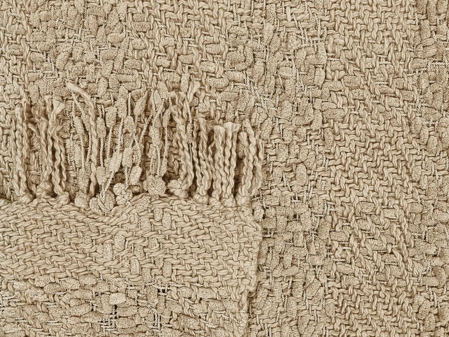 Plaid VELLA Bomuld 150 x 200 cm Beige