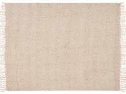 Plaid VELLA Bomuld 150 x 200 cm Lys Beige
