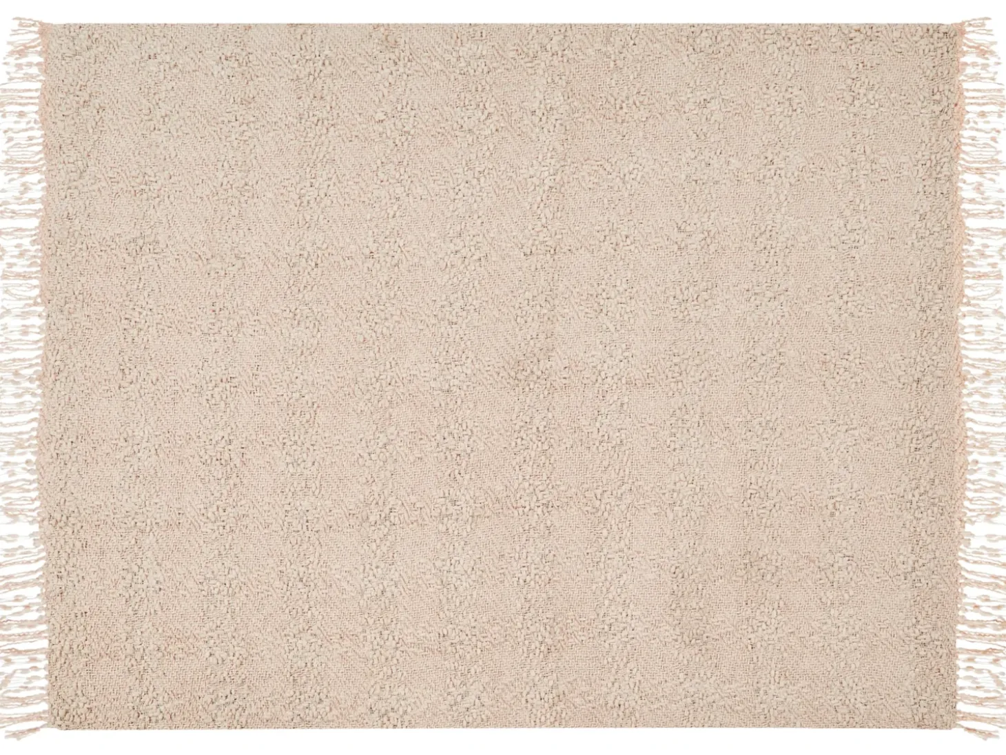 Plaid VELLA Bomuld 150 x 200 cm Lys Beige