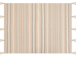 Plaid YARSELI Bomuld 130 x 170 cm Beige