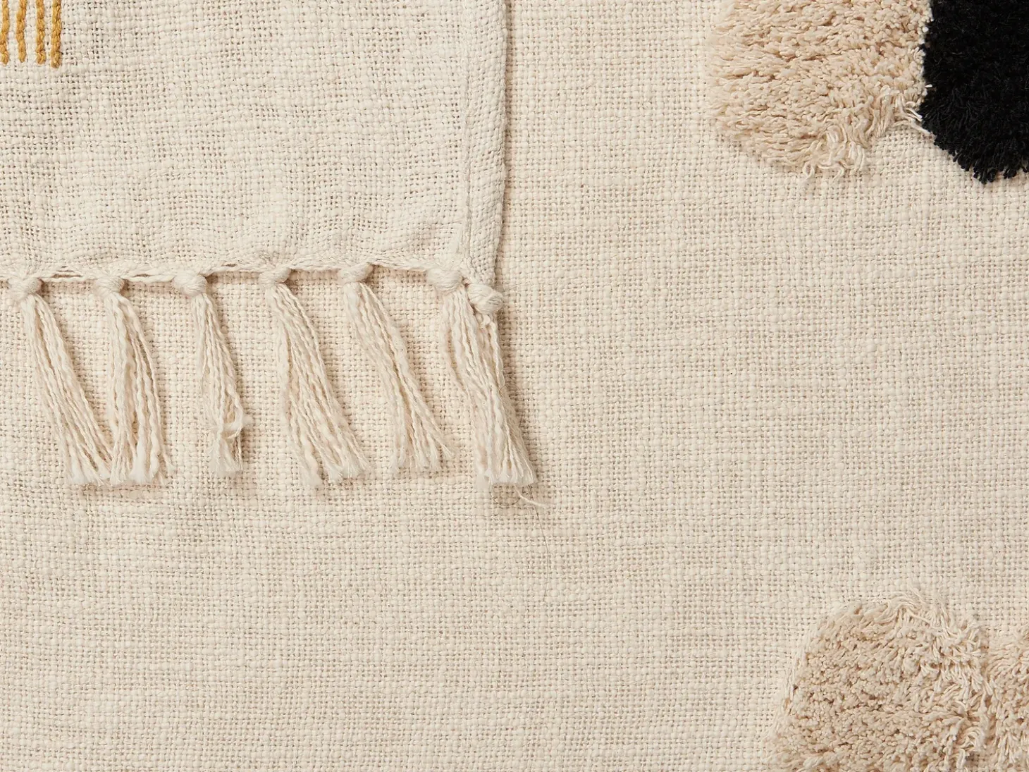 Plaid ADONI Bomuld 130 x 180 cm Beige