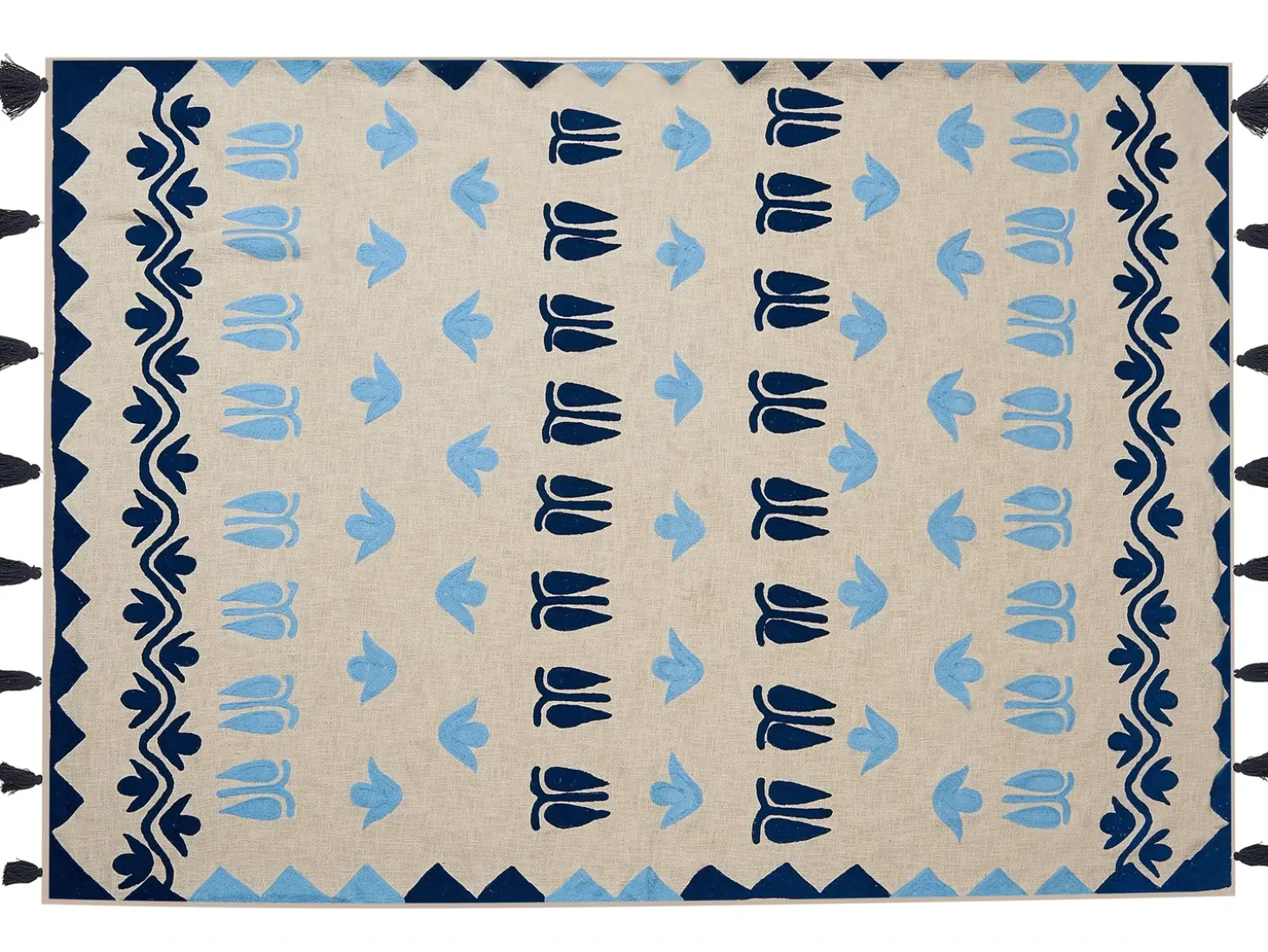 Plaid BHIND Bomuld 130 x 180 cm Beige