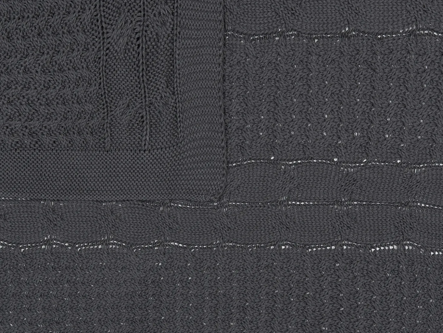 Plaid FETHIYE Bomuld 140 x 170 cm Mørkegrå