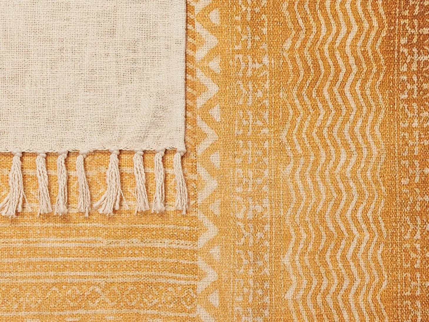 Plaid FIROZABAD Bomuld 130 x 180 cm Orange