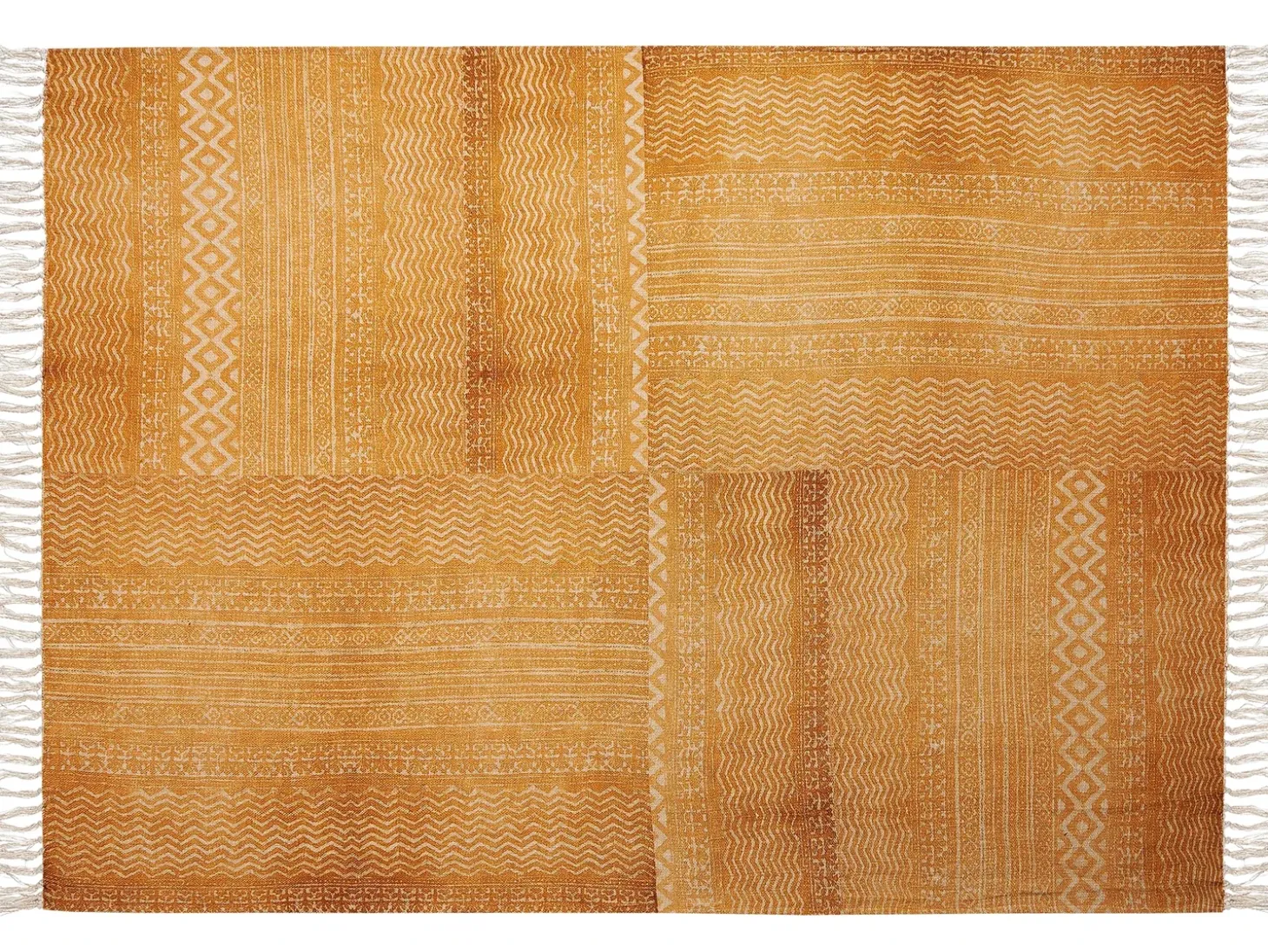 Plaid FIROZABAD Bomuld 130 x 180 cm Orange