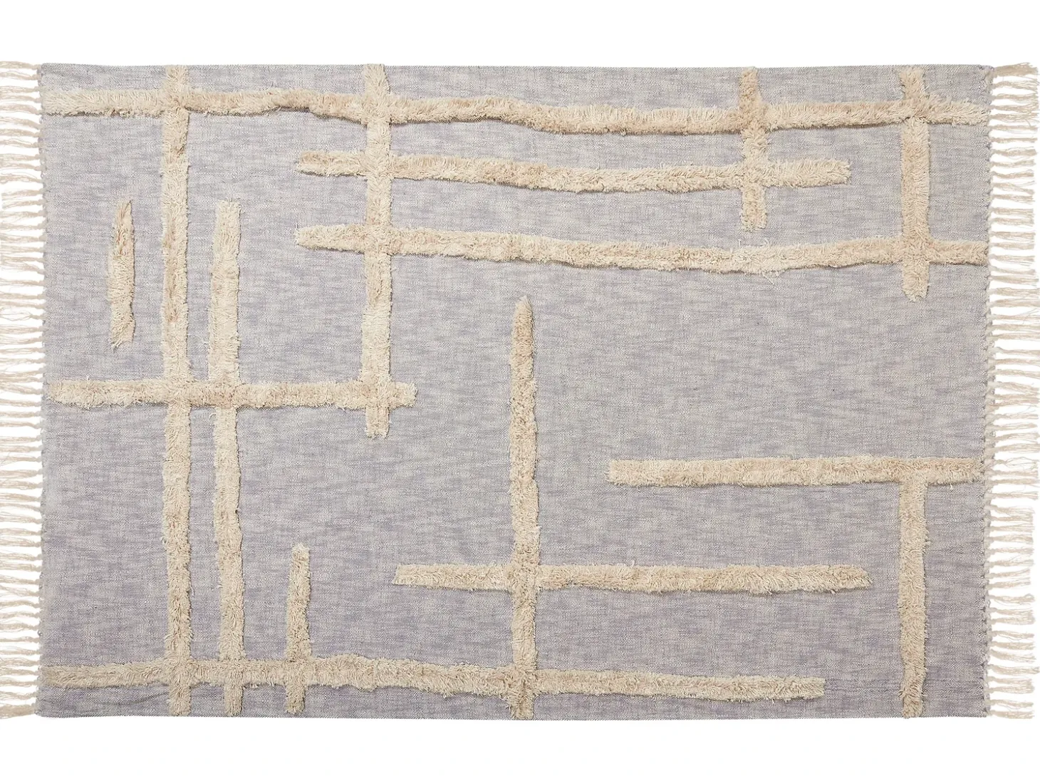 Plaid HOSPET Bomuld 130 x 180 cm Grå