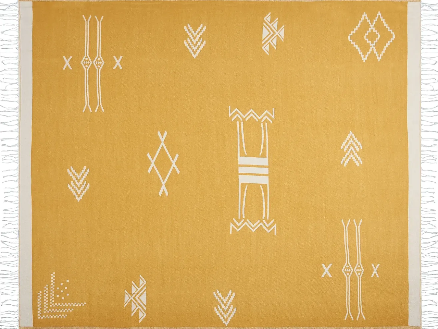 Plaid JALKINI 130 x 170 cm Gul