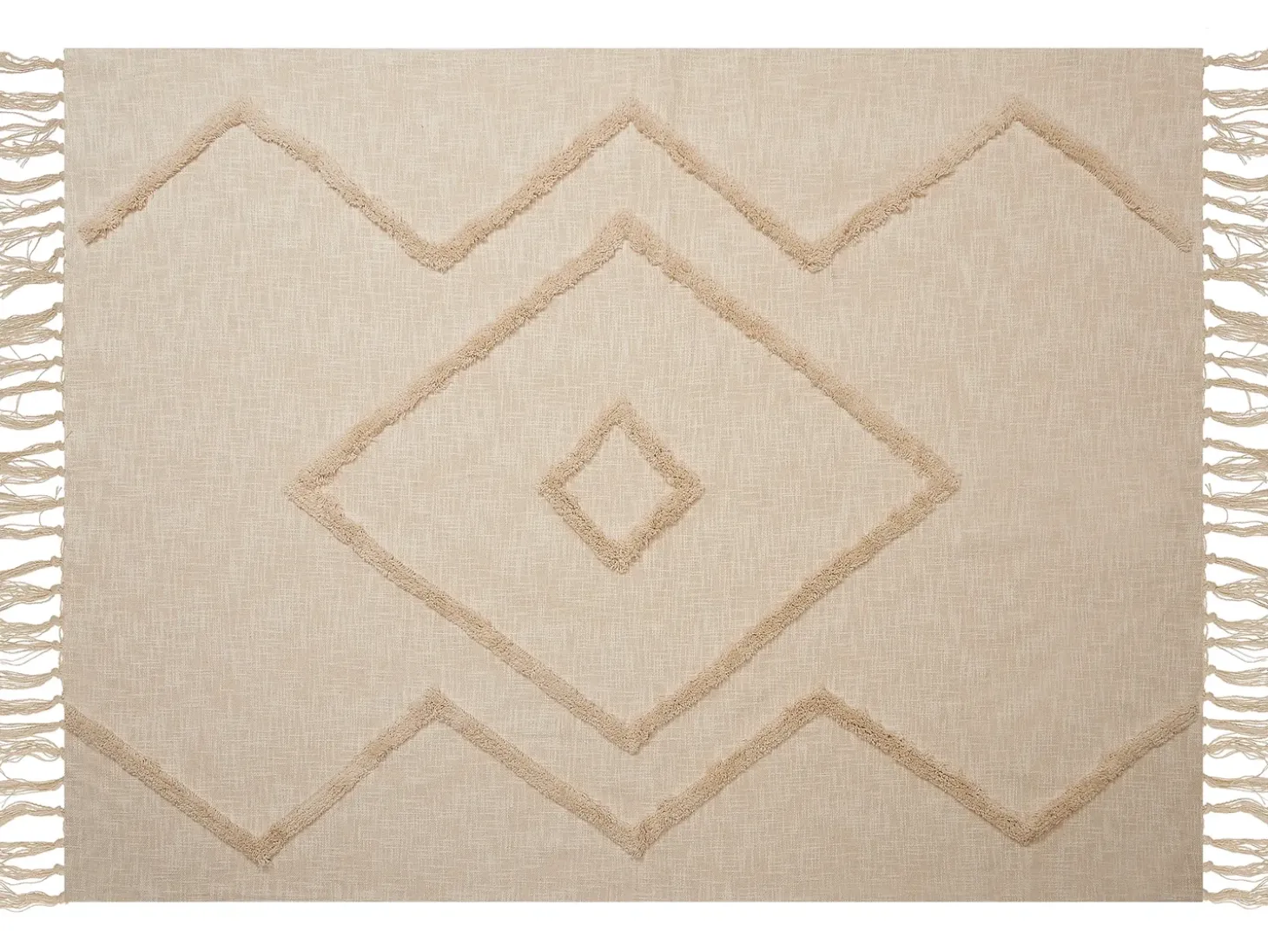 Plaid JAUNPUR Bomuld 130 x 180 cm Beige