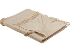 Plaid JAUNPUR Bomuld 130 x 180 cm Beige