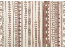 Plaid JORHAT Bomuld 130 x 180 cm Beige