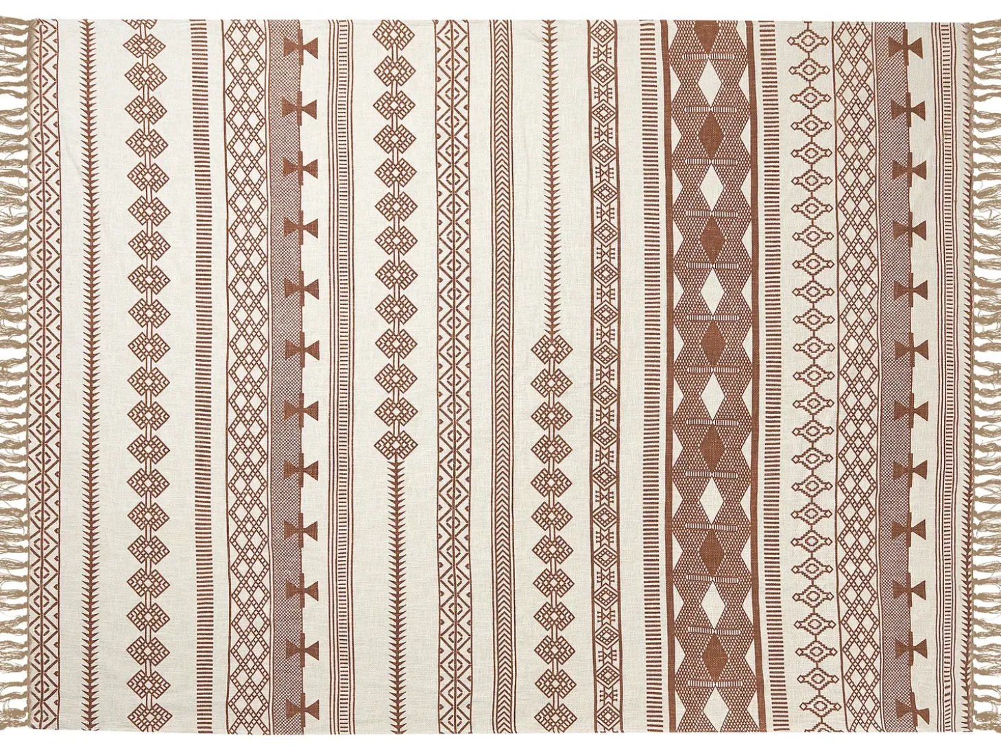 Plaid JORHAT Bomuld 130 x 180 cm Beige