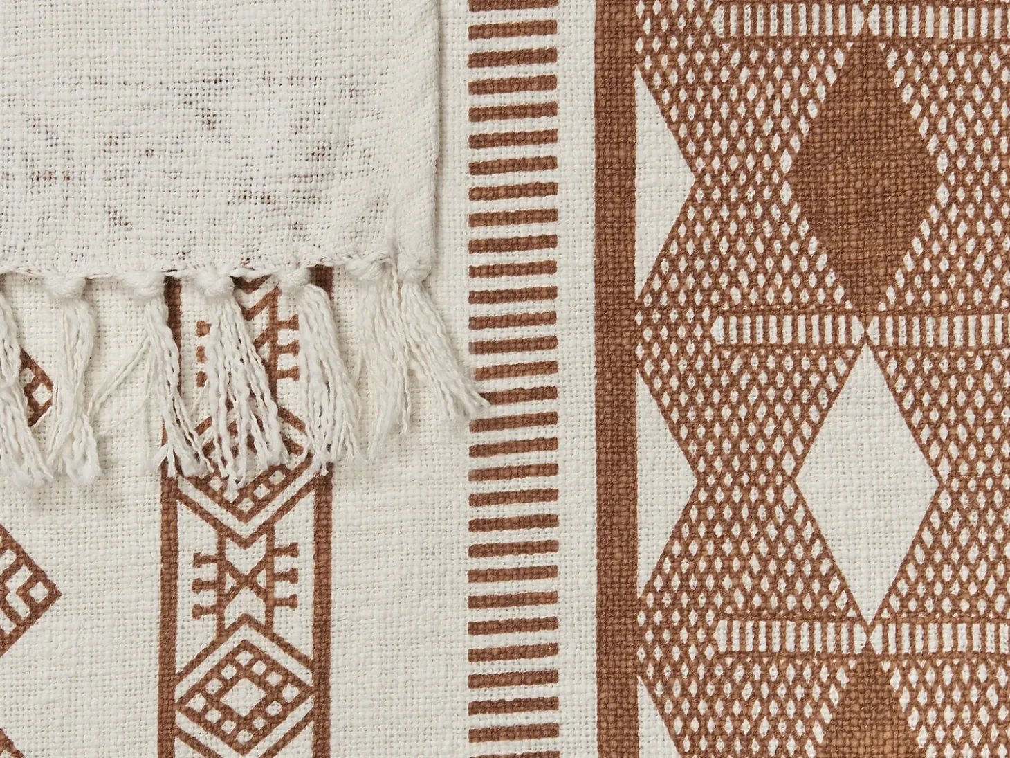Plaid JORHAT Bomuld 130 x 180 cm Beige