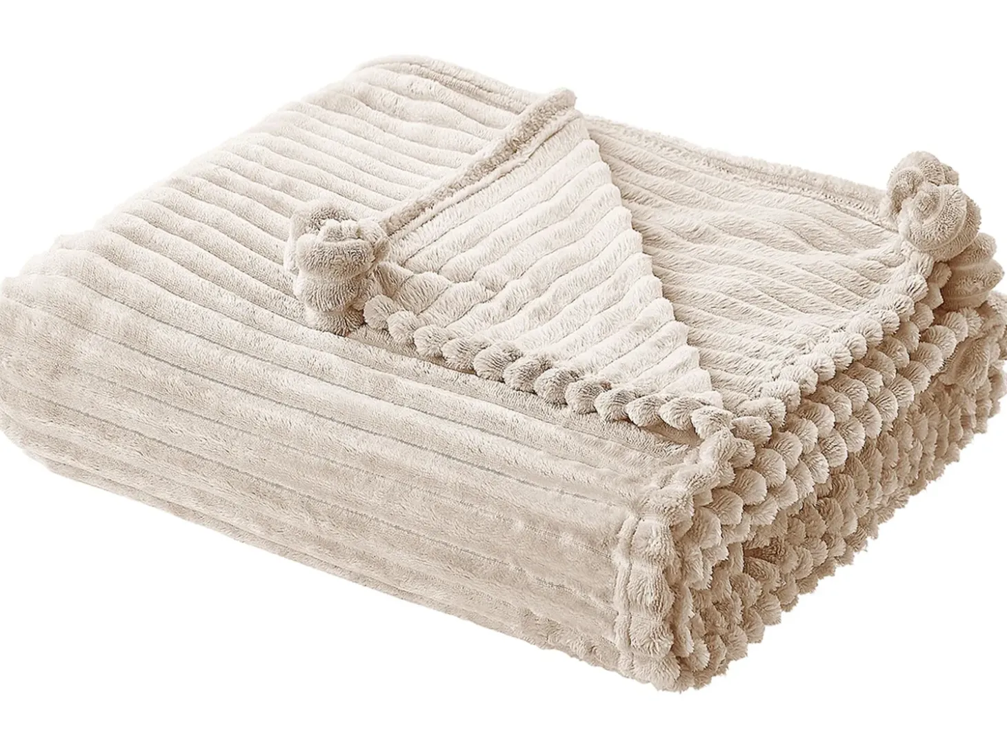 Plaid KAWERI 150 x 200 cm Beige