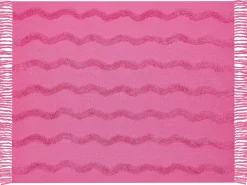 Plaid KHARI Bomuld 125 x 150 cm Lyserød
