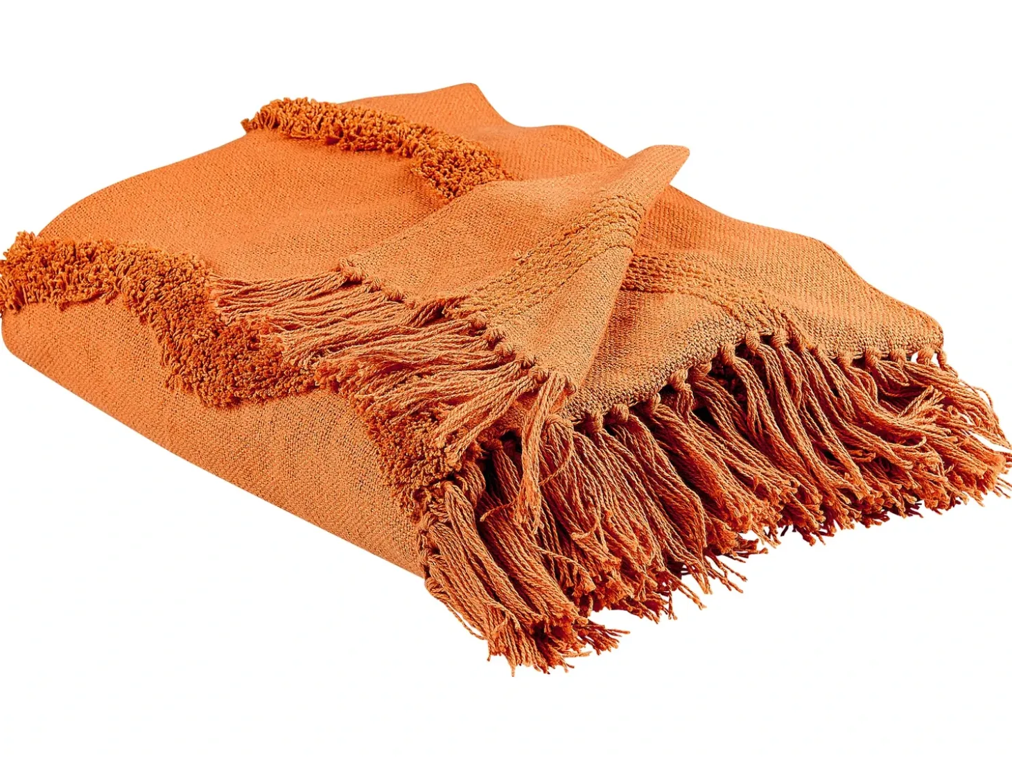 Plaid KHARI Bomuld 125 x 150 cm Orange