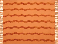 Plaid KHARI Bomuld 125 x 150 cm Orange