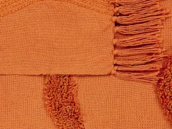 Plaid KHARI Bomuld 125 x 150 cm Orange