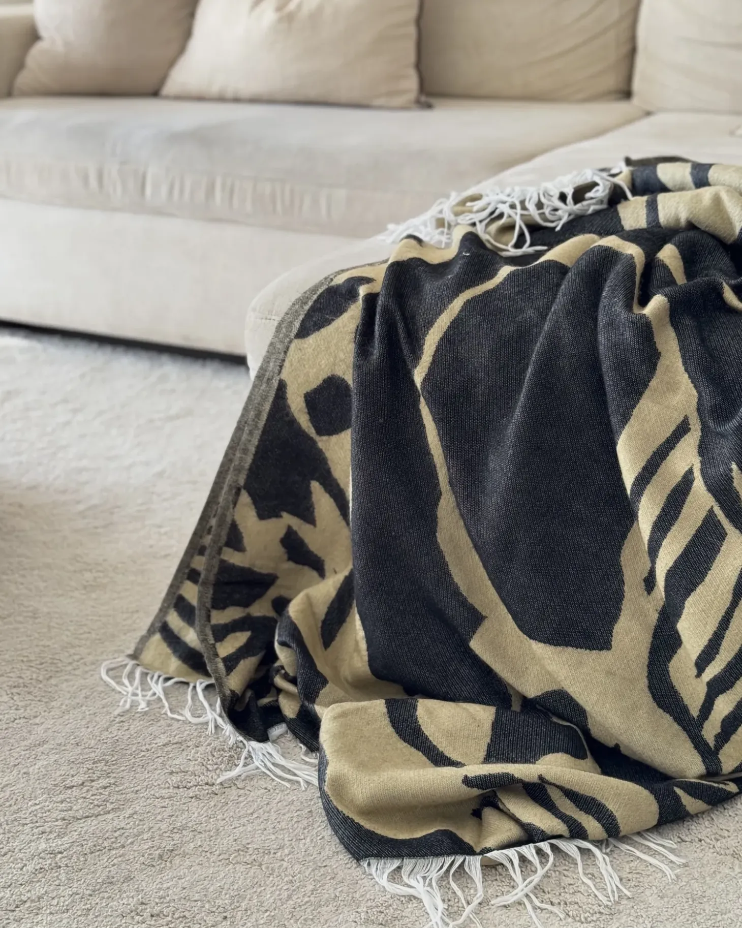 Plaid KUDIYA 130 x 170 cm Beige