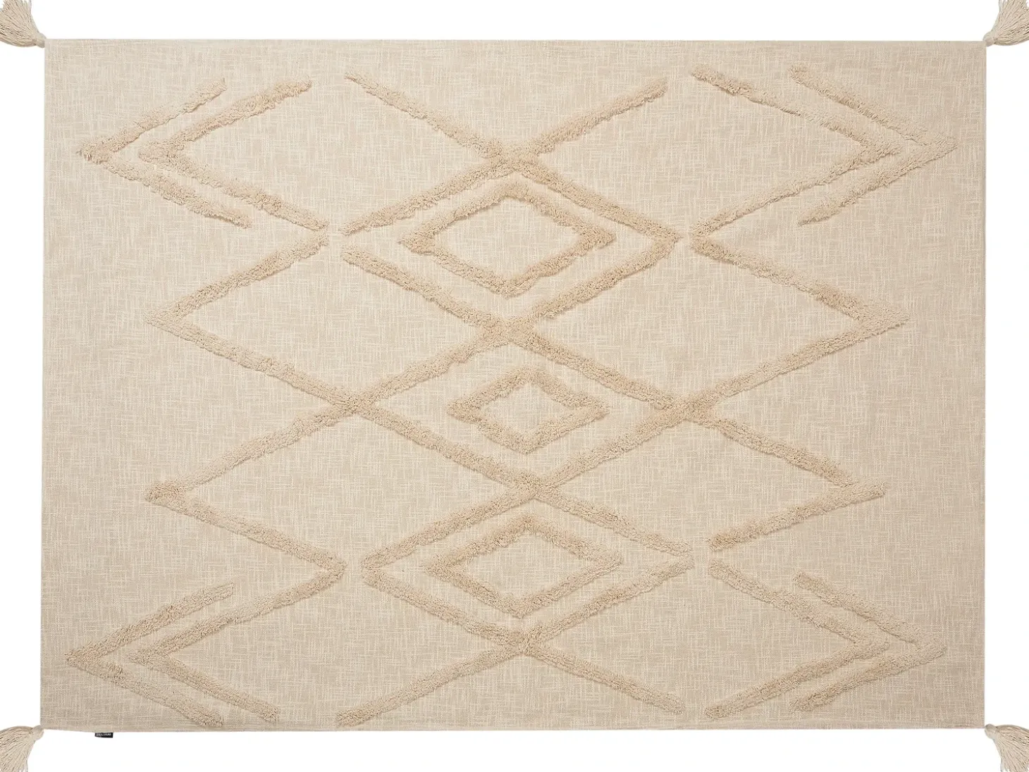 Plaid MORBI Bomuld 130 x 180 cm Beige