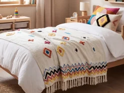 Plaid MORENA Bomuld 130 x 180 cm Multifarvet