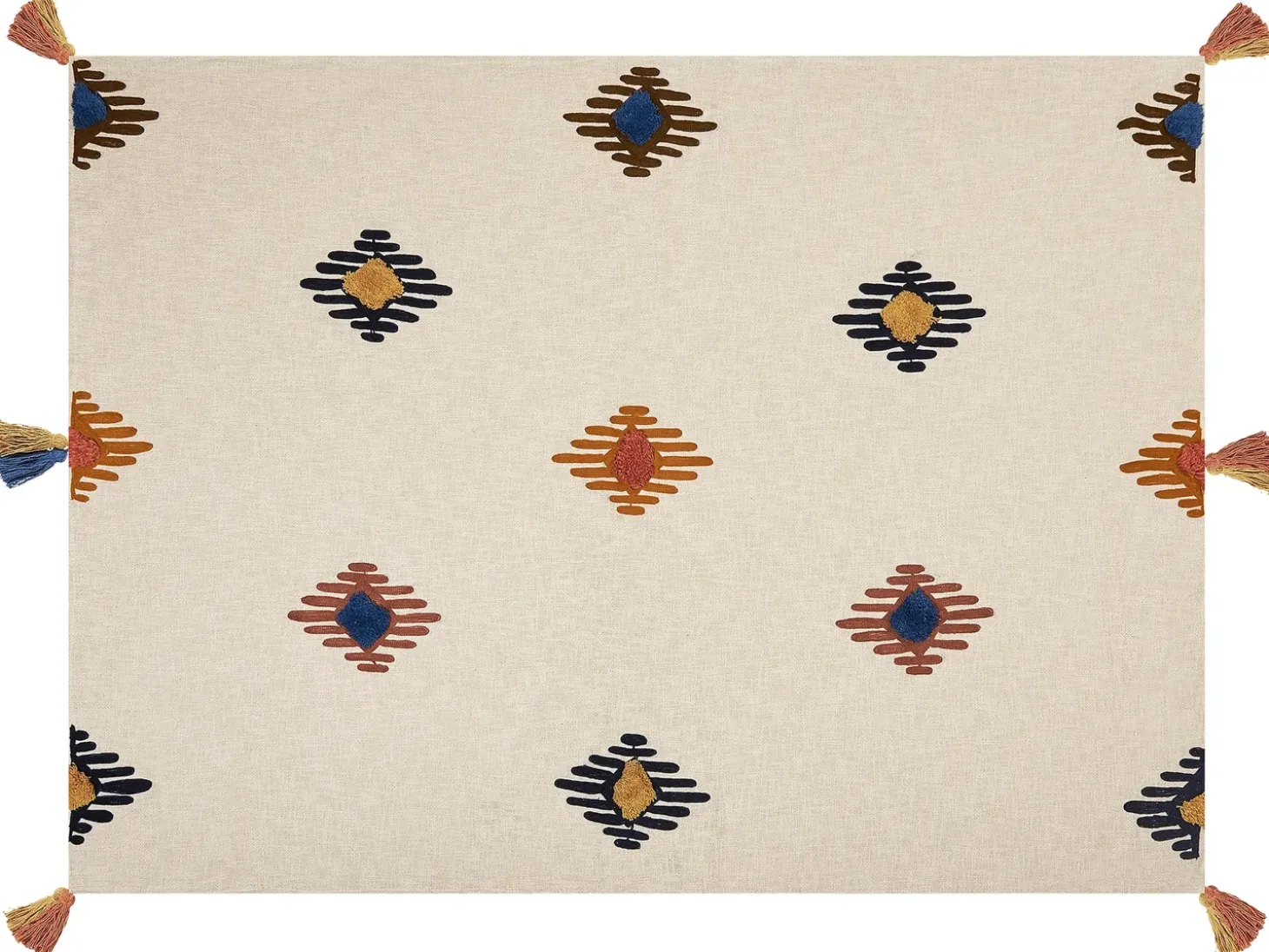 Plaid MUNGER Bomuld 130 x 180 cm Beige